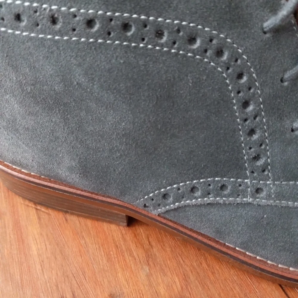 G.H. Bass & Co. Brady Gray Suede Cap Toe Ankle Chukka Boots Men Size 9M